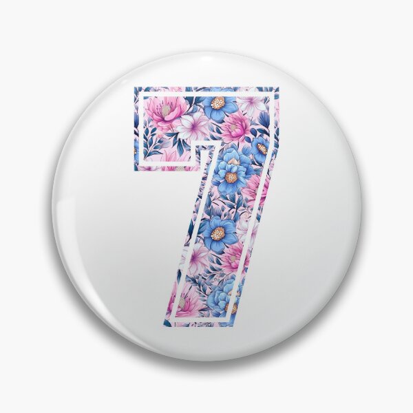 Item preview, 7th Birthday, floral number 7, girl's, kids designed and sold by iclipart.
