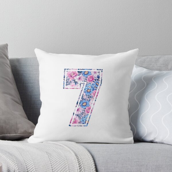 Item preview, 7th Birthday, floral number 7, girl's, kids designed and sold by iclipart.