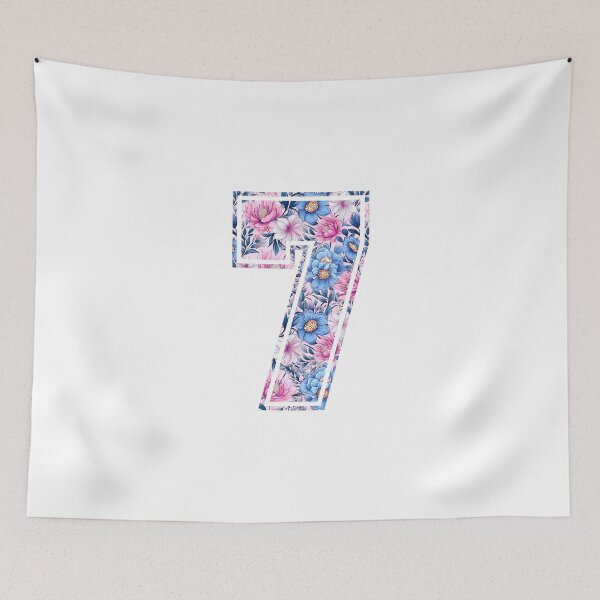 Item preview, 7th Birthday, floral number 7, girl's, kids designed and sold by iclipart.