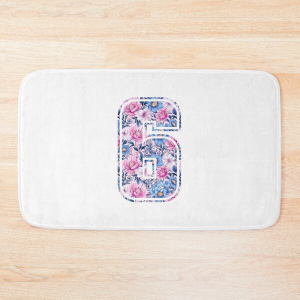 Item preview, 6th Birthday, floral number 6, girl's, kids designed and sold by iclipart.