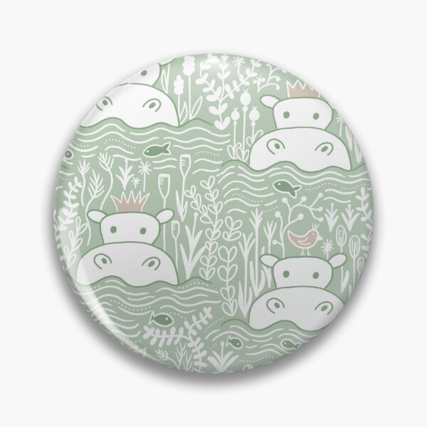 Item preview, Boho Baby Hippos Swimming designed and sold by creativinchi.