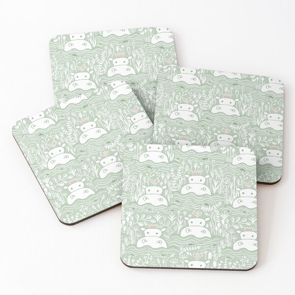 Item preview, Boho Baby Hippos Swimming designed and sold by creativinchi.