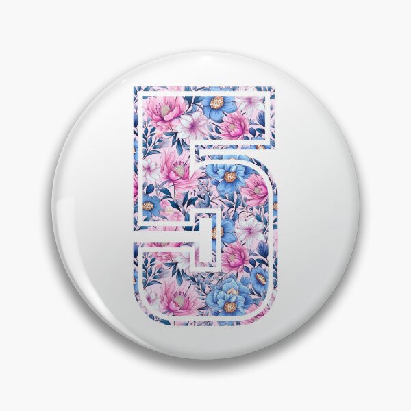 Item preview, 5th Birthday, floral number 5, girl's, kids designed and sold by iclipart.