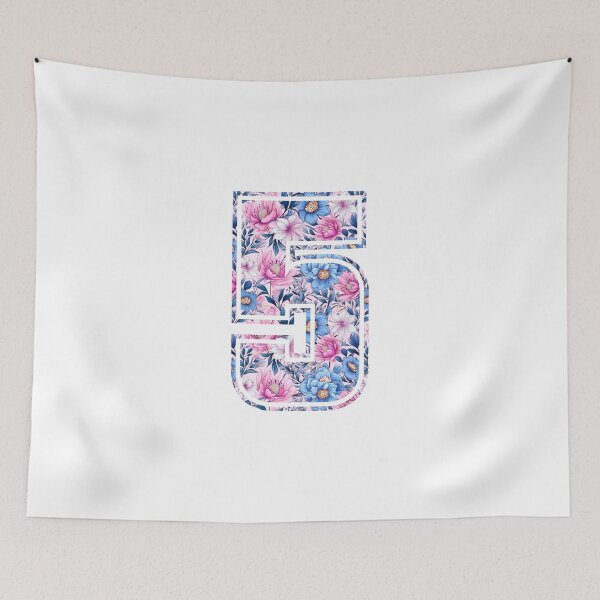 Item preview, 5th Birthday, floral number 5, girl's, kids designed and sold by iclipart.