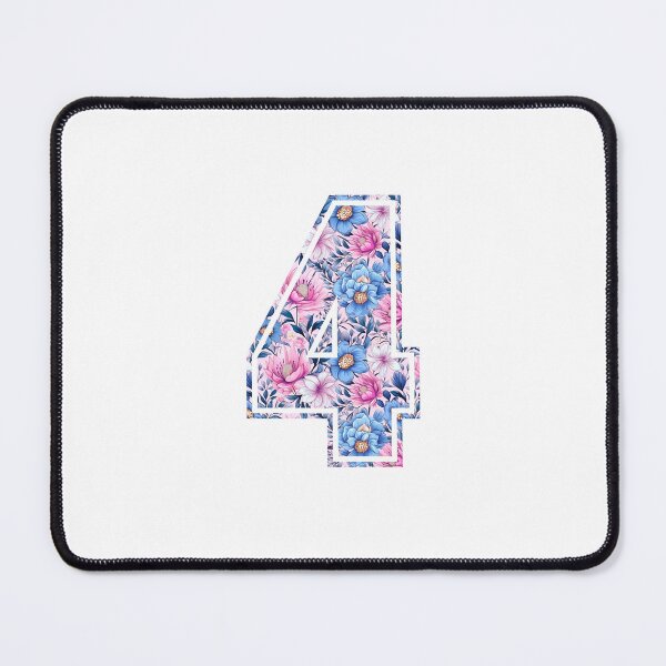 Item preview, 4th Birthday, floral number 4, girl's, kids designed and sold by iclipart.