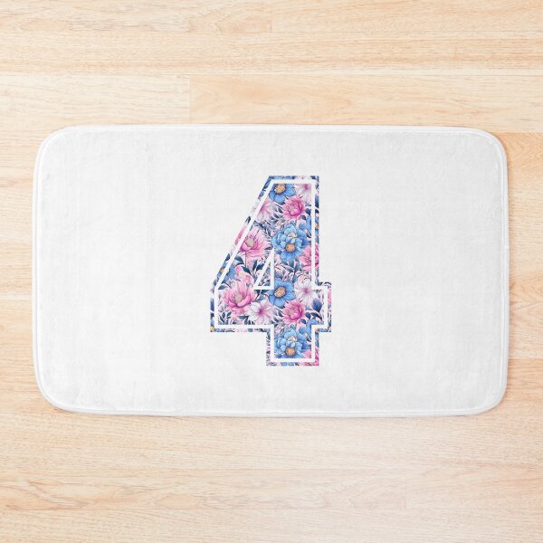 Item preview, 4th Birthday, floral number 4, girl's, kids designed and sold by iclipart.