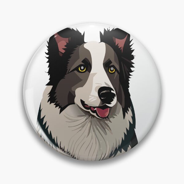 Item preview, White and black border collie designed and sold by Corgi-at-night.