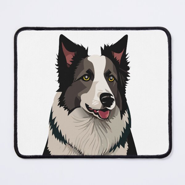 Item preview, White and black border collie designed and sold by Corgi-at-night.