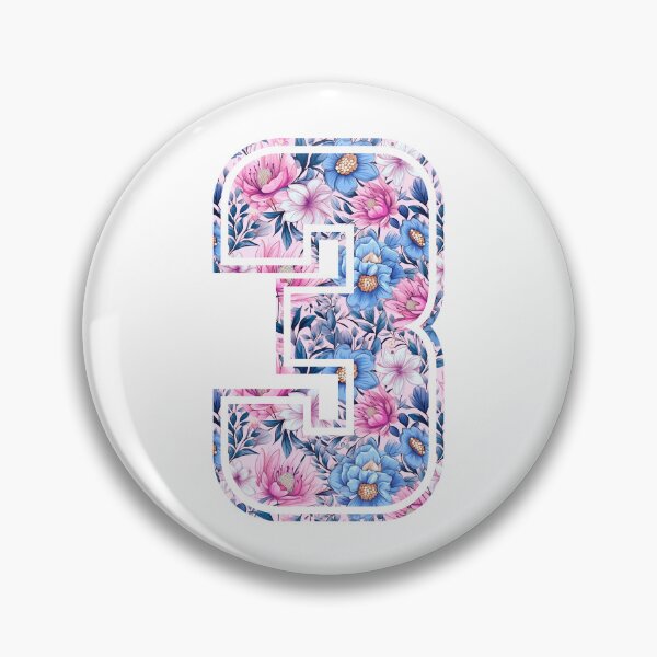 Item preview, 3rd Birthday, floral number 3, girl's, kids designed and sold by iclipart.