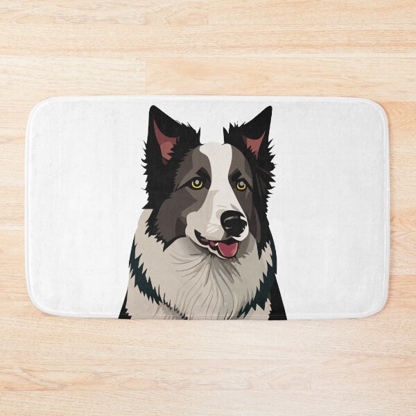 Item preview, White and black border collie designed and sold by Corgi-at-night.