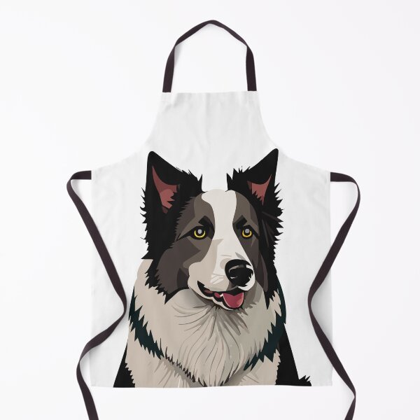Item preview, White and black border collie designed and sold by Corgi-at-night.