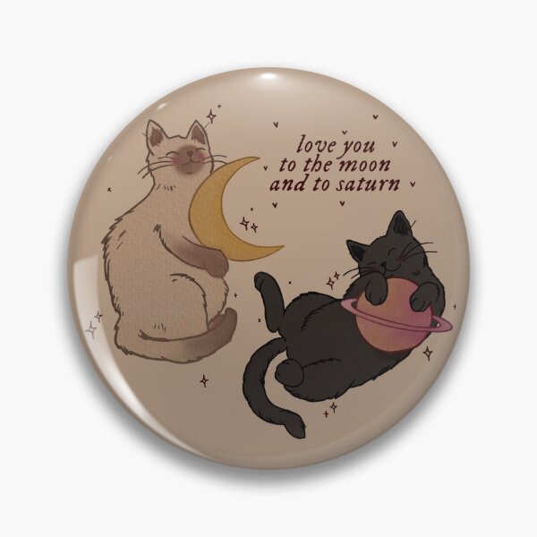 Item preview, love you to the moon and to saturn cats (seven taylor swift folklore sticker print) designed and sold by kenzbee.