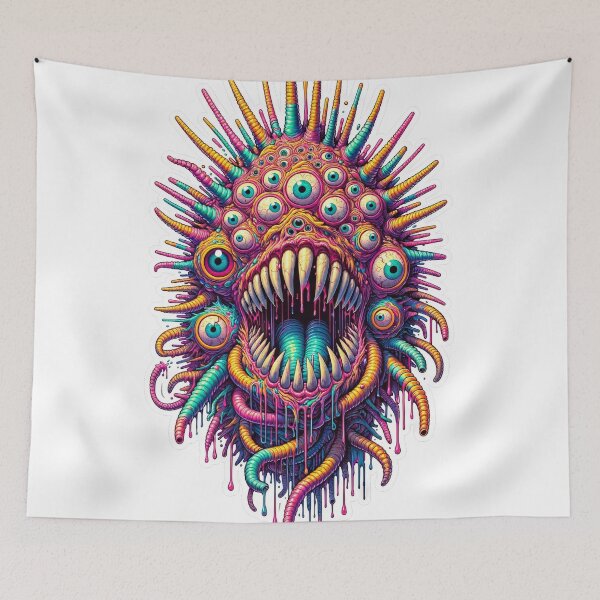 Item preview, Psychedelic Multi-Eyed Tentacle Alien Entity designed and sold by psychcyberpunk.