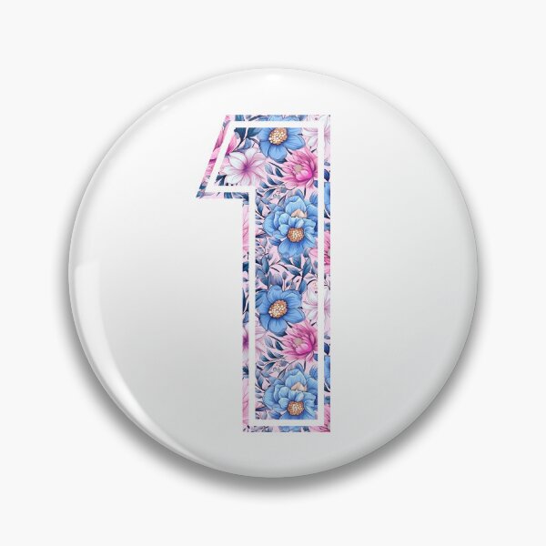 Item preview, 1st Birthday, floral number 1, girl's, kids designed and sold by iclipart.