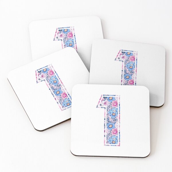 Item preview, 1st Birthday, floral number 1, girl's, kids designed and sold by iclipart.