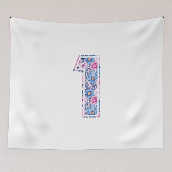 Item preview, 1st Birthday, floral number 1, girl's, kids designed and sold by iclipart.