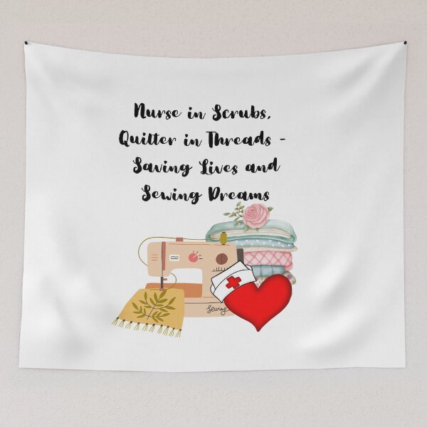 Item preview, Nurse in Scrubs, Quilter in Threads - Saving Lives and Sewing Dreams designed and sold by DarlingsTees.