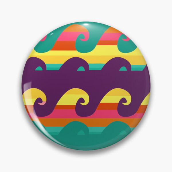 Item preview,  Vintage waves mid century retro style pop pattern designed and sold by darfeuille.