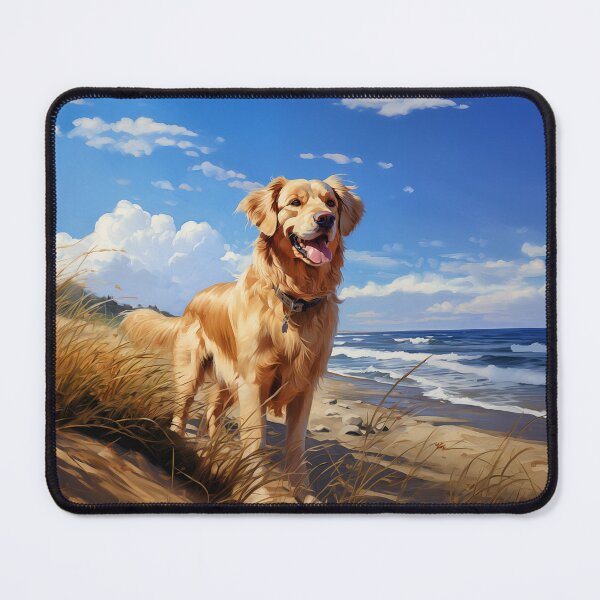Item preview, Golden retriever on the beach designed and sold by PetsArt.