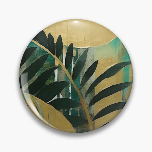 Artikelvorschau, Moderne Kunst in grünem Acryl und Goldfolie entworfen und verkauft von Bomba Visual.