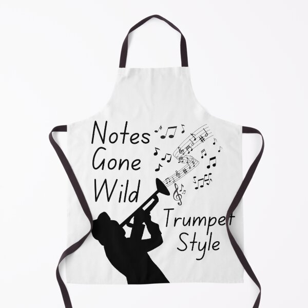 Item preview, Notes gone wild trumpet style - Jazz trumpet saxophone retro design designed and sold by wholigans.