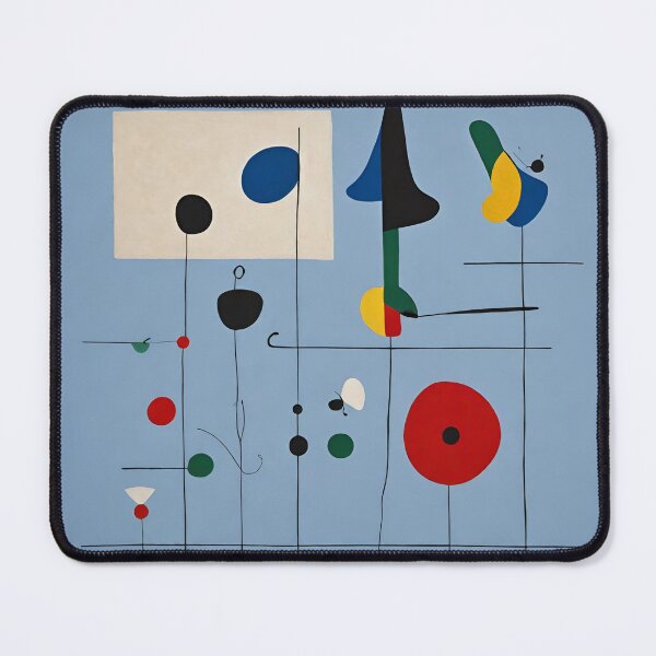Artikelvorschau, Joan Miro inspirierte hellblaue digitale Kunst mit Linien entworfen und verkauft von bettypure.