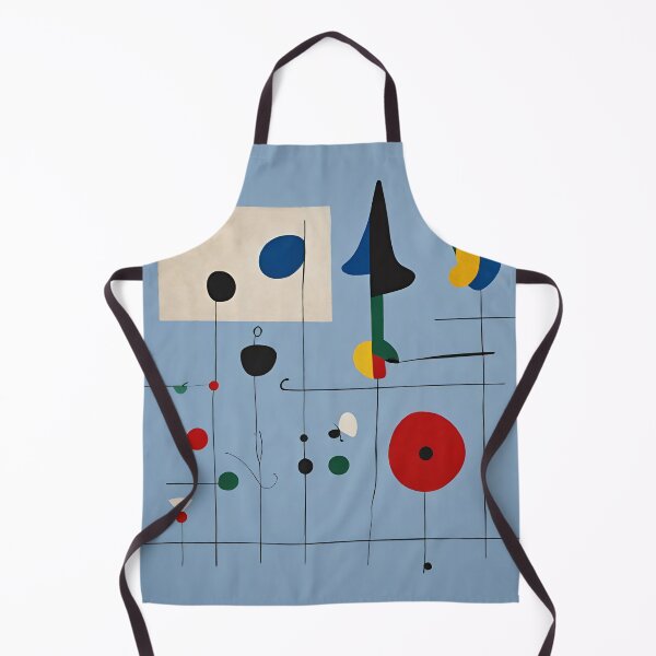 Item preview, Joan Miro Inspired Light Blue Digital Art with Lines designed and sold by bettypure.