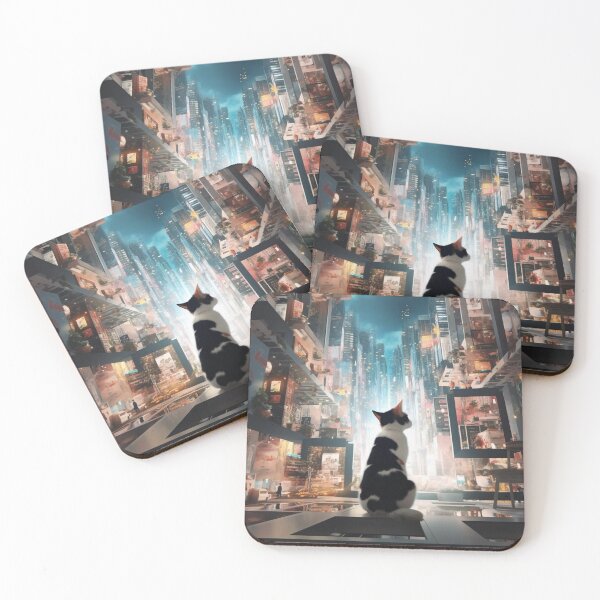 Item preview, cat in the city designed and sold by TIDALI-Prints.
