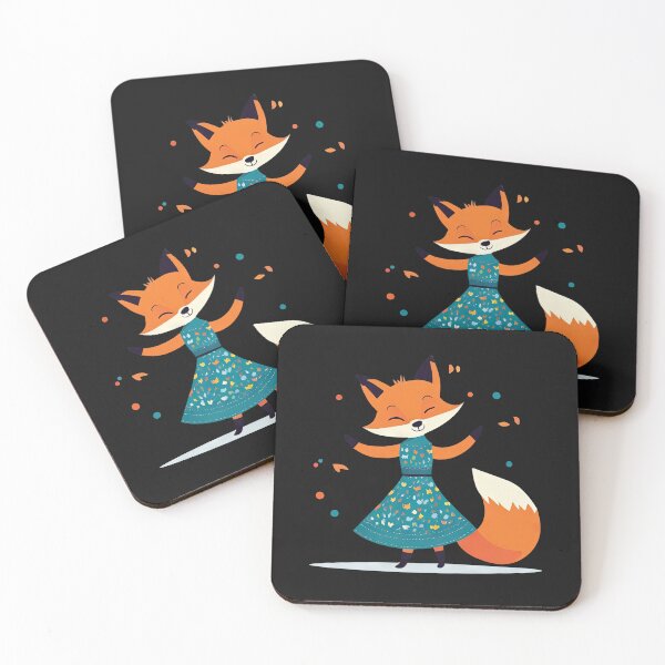 Item preview, Female fox in a dress dancing designed and sold by Bilisik.