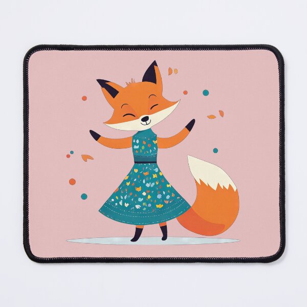 Item preview, Female fox in a dress dancing designed and sold by Bilisik.