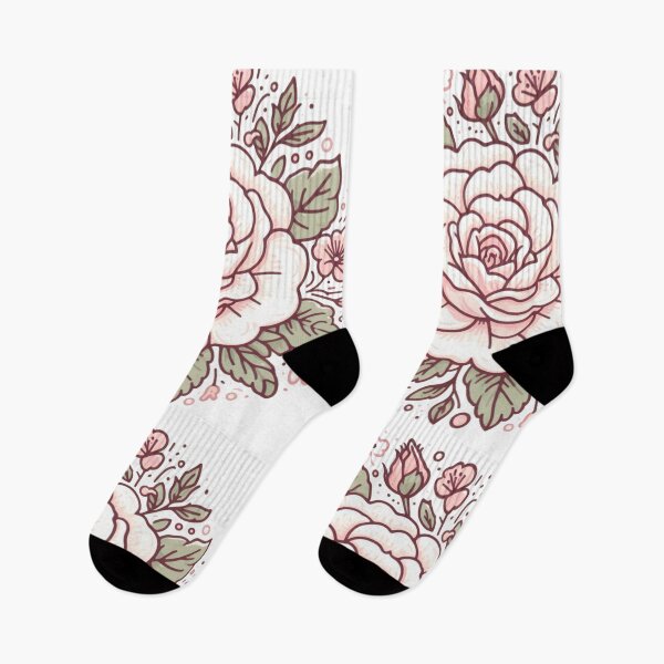 Item preview, Circular Vintage Style Pink Rose Doodle designed and sold by Star-Fragment.