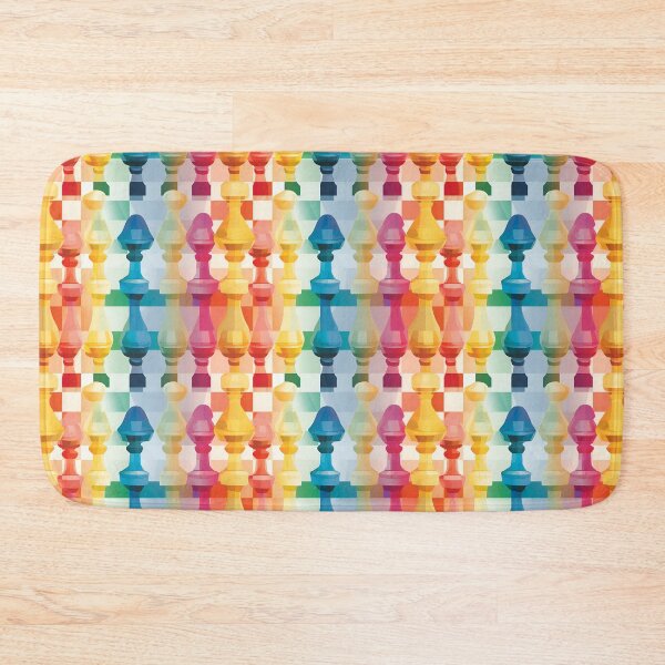 Item preview, Rainbow Chess Figures pattern designed and sold by Sp3ctrumOfColor.