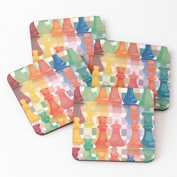 Item preview, Rainbow Checkmate! Chess Board pattern designed and sold by Sp3ctrumOfColor.