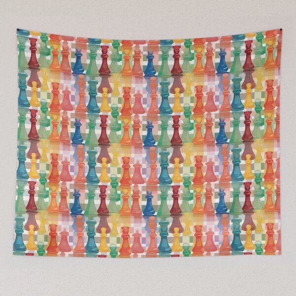 Item preview, Rainbow Checkmate! Chess Board pattern designed and sold by Sp3ctrumOfColor.