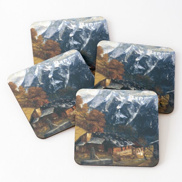 Item preview, An Alpine Scene 1874 Gustave Courbet designed and sold by RocketshipRetro.