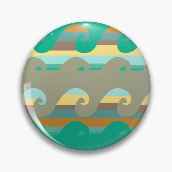 Item preview, Vintage waves mid century retro pattern designed and sold by darfeuille.