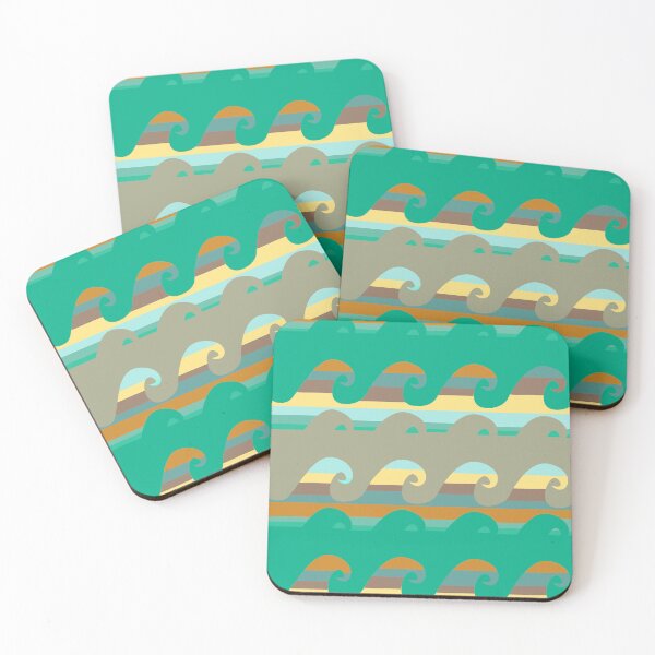 Item preview, Vintage waves mid century retro pattern designed and sold by darfeuille.