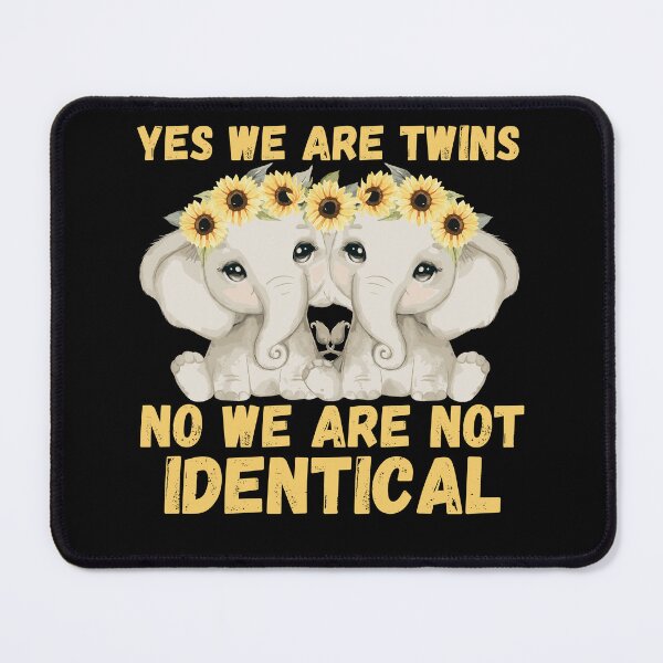 Item preview, Elephants Yes We Are Twins Not Identical designed and sold by KrisRubinArt.
