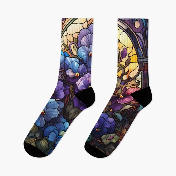 Item preview, Sunset Melody in Stained Glass Pansies designed and sold by Matt's Artificial Nature.