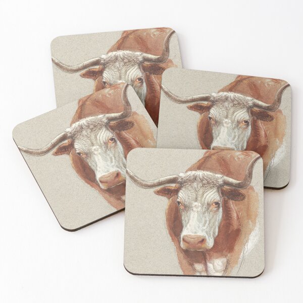 Item preview, Brown Cow Vintage Watercolor Artwork by Samuel Colman designed and sold by Wander-Wave.
