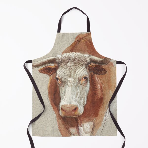 Item preview, Brown Cow Vintage Watercolor Artwork by Samuel Colman designed and sold by Wander-Wave.