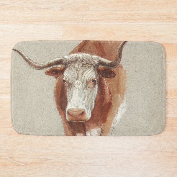 Item preview, Brown Cow Vintage Watercolor Artwork by Samuel Colman designed and sold by Wander-Wave.