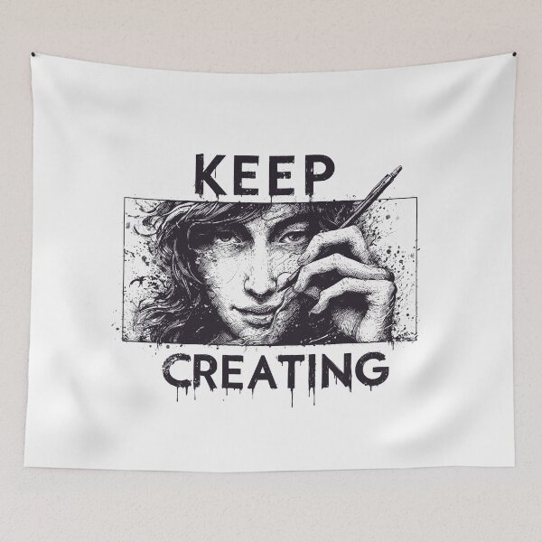Item preview, Keep Creating Drawing designed and sold by TomFrontierArt.