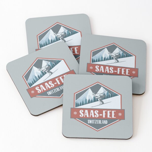 Item preview, Saas-Fee Switzerland Vintage Skiing Design designed and sold by CynthiaGraphics.