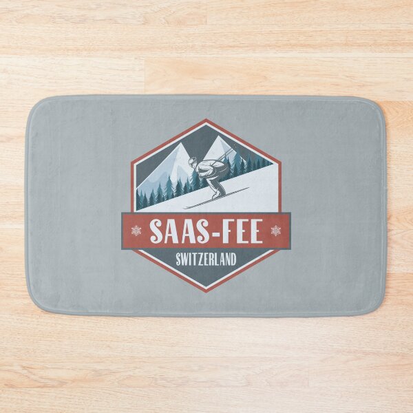 Item preview, Saas-Fee Switzerland Vintage Skiing Design designed and sold by CynthiaGraphics.