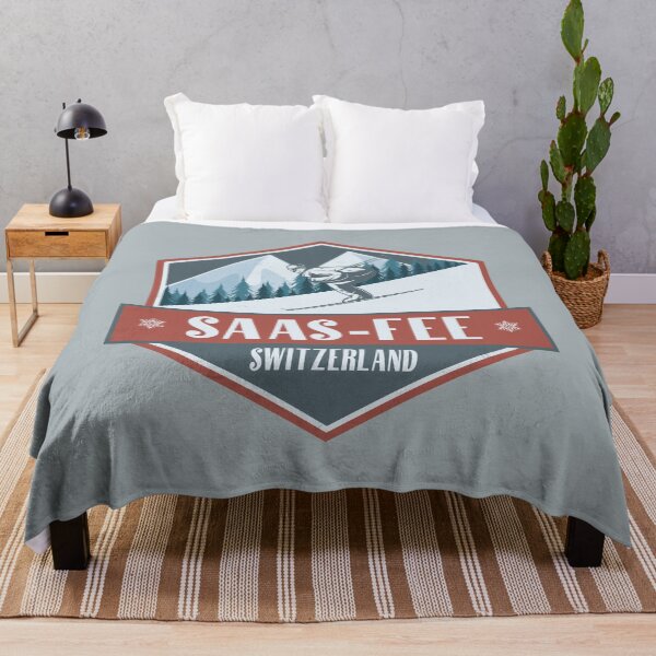 Item preview, Saas-Fee Switzerland Vintage Skiing Design designed and sold by CynthiaGraphics.
