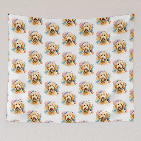 Item preview, Cute Goldendoodle Watercolor designed and sold by Fredster1966.