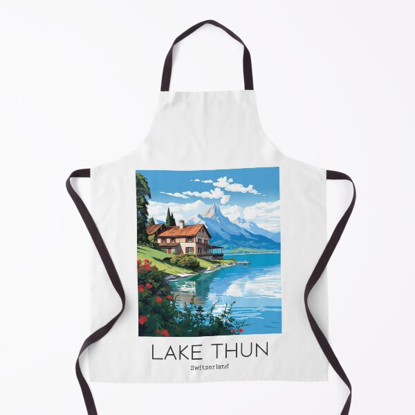 Item preview, A Vintage Travel Illustration of the Lake Thun - Switzerland / Thunersee Schweiz designed and sold by GoodOldVintage.