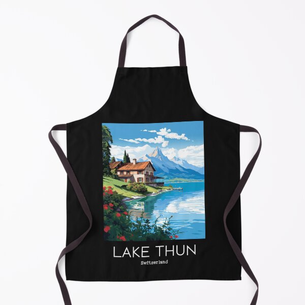 Item preview, A Vintage Travel Illustration of the Lake Thun - Switzerland / Thunersee Schweiz designed and sold by GoodOldVintage.