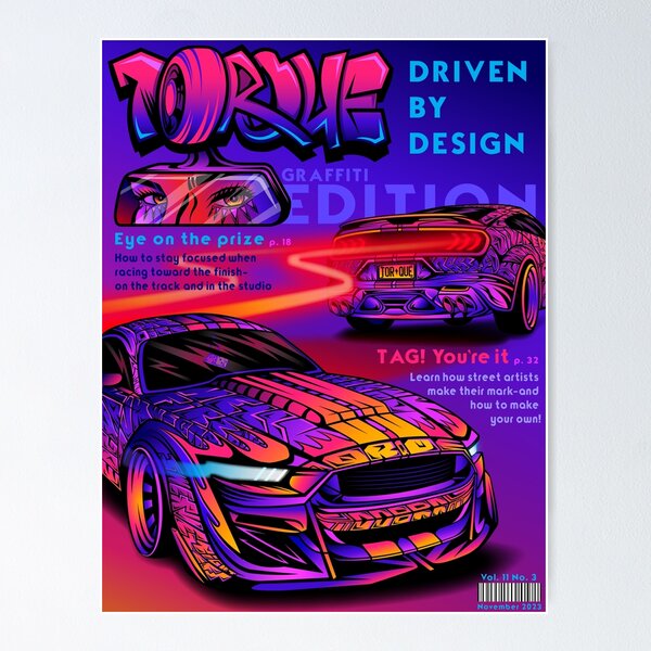 Item preview, TORQUE Car Magazine Cover designed and sold by TheAvalancheArt.